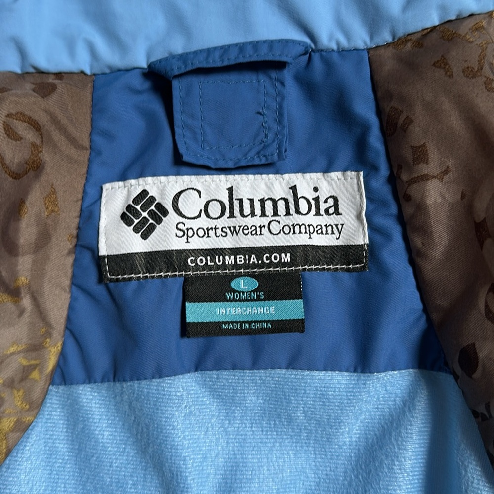 Columbia 3-In-1 Ski Jacket Interchange sz Large Women's Blue White Snowboard - Picture 12 of 16